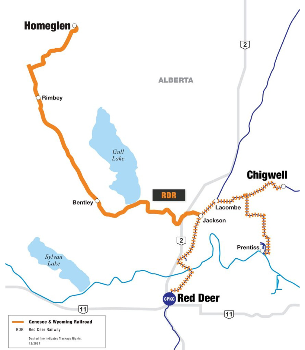 RDR railroad route map diagram
