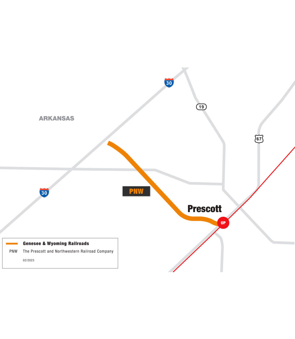 PNW railroad route map diagram