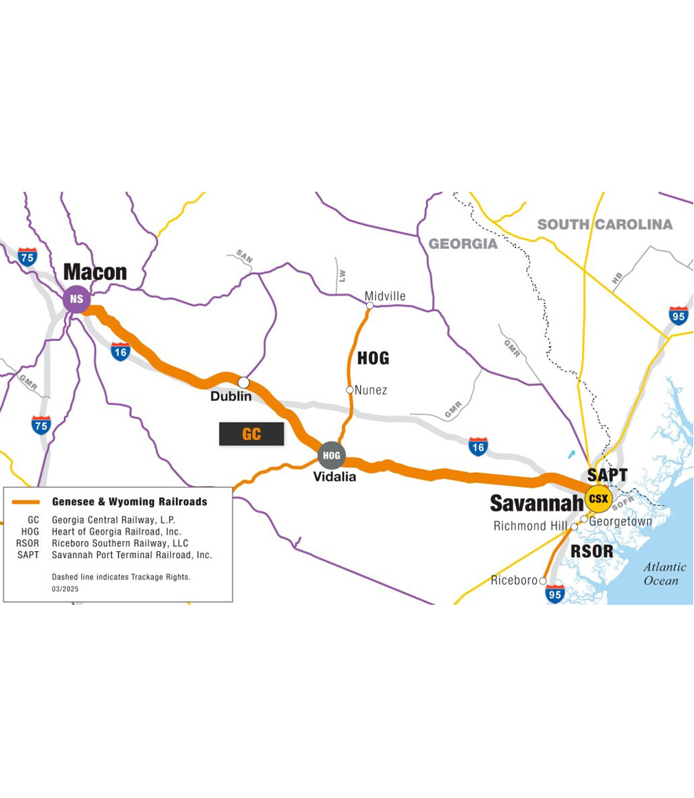 GC railroad route map diagram