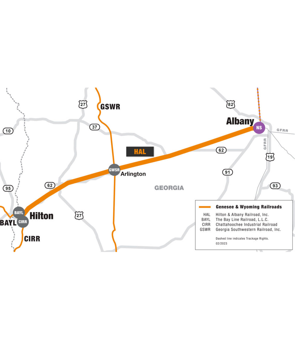 HAL railroad route map diagram