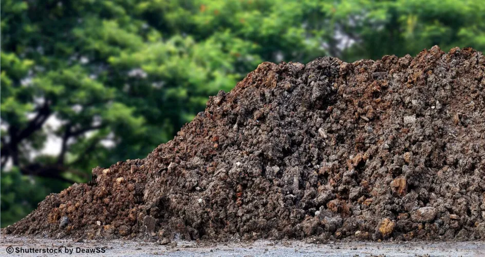 Soil in a mound
