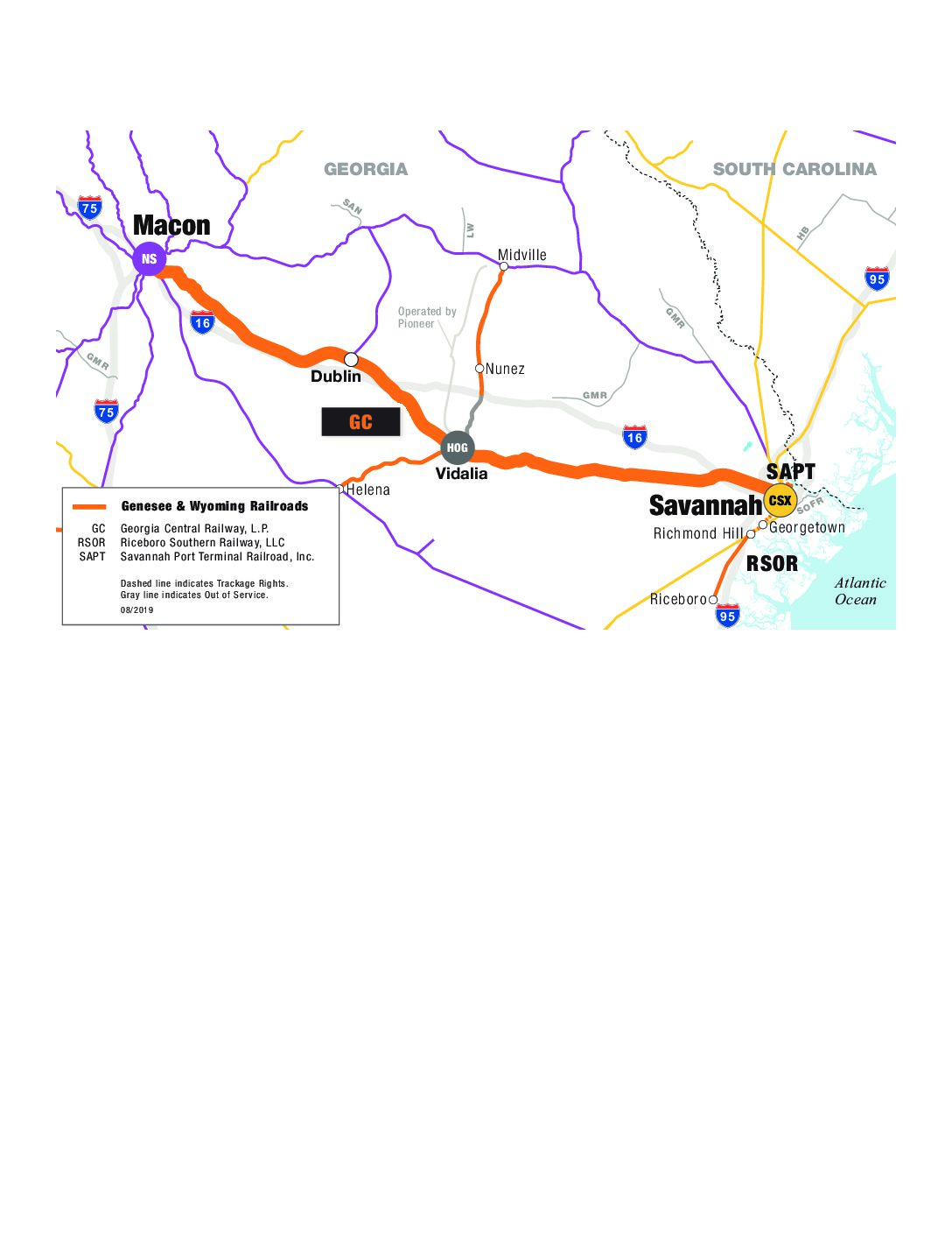 Central Of Georgia Railway Map Georgia Central Railway – A Genesee & Wyoming Company